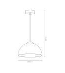 Single pendant lamps - Milagro GAMMA BLACK 1xE27 pendant lamp MLP1063 - product 5