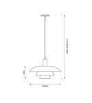 Scandinavian style pendant lamps - Milagro FERRO 1xE27 pendant lamp ML1048 - product 5