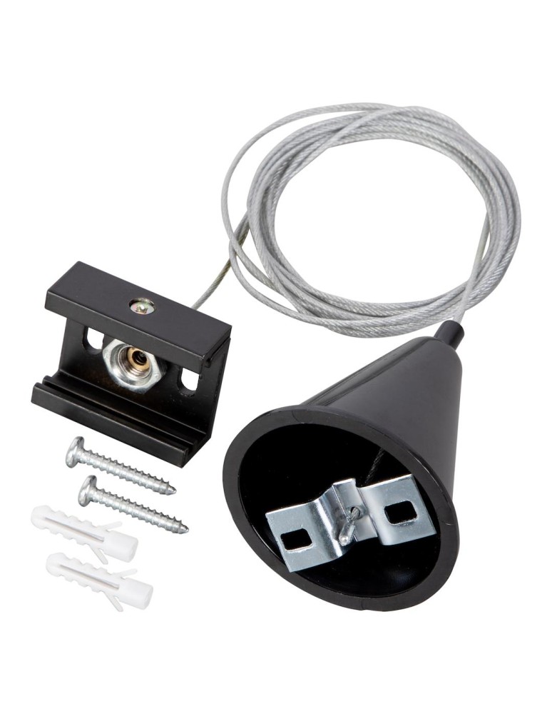 Accessories for 3 phase busbars - Milagro Slingshot Track Black 3-Ring ML1195 - product kolory-swiatla.pl 1