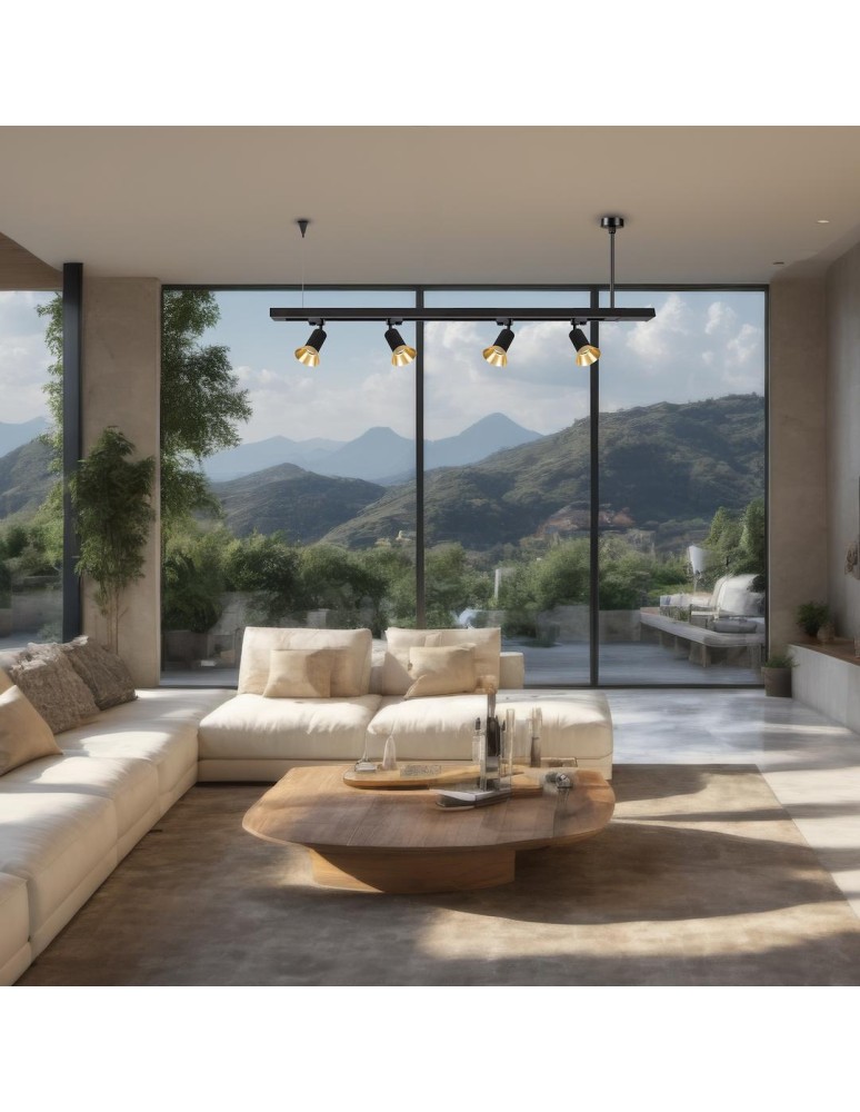 Accessories for 3 phase busbars - Milagro Slingshot Track Black 3-Ring ML1195 - product kolory-swiatla.pl 2