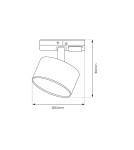 Lamps for 1 phase busbars - Milagro Cyclops Track luminaire Black 1xGx53 ML1197 - product 6
