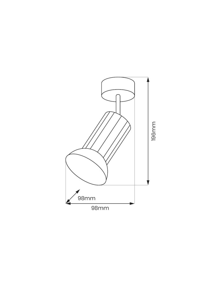 Spotlight ceiling lamps - Milagro Luminaire Tulip Spot Black 1xGU10 ML1203 - product kolory-swiatla.pl 5