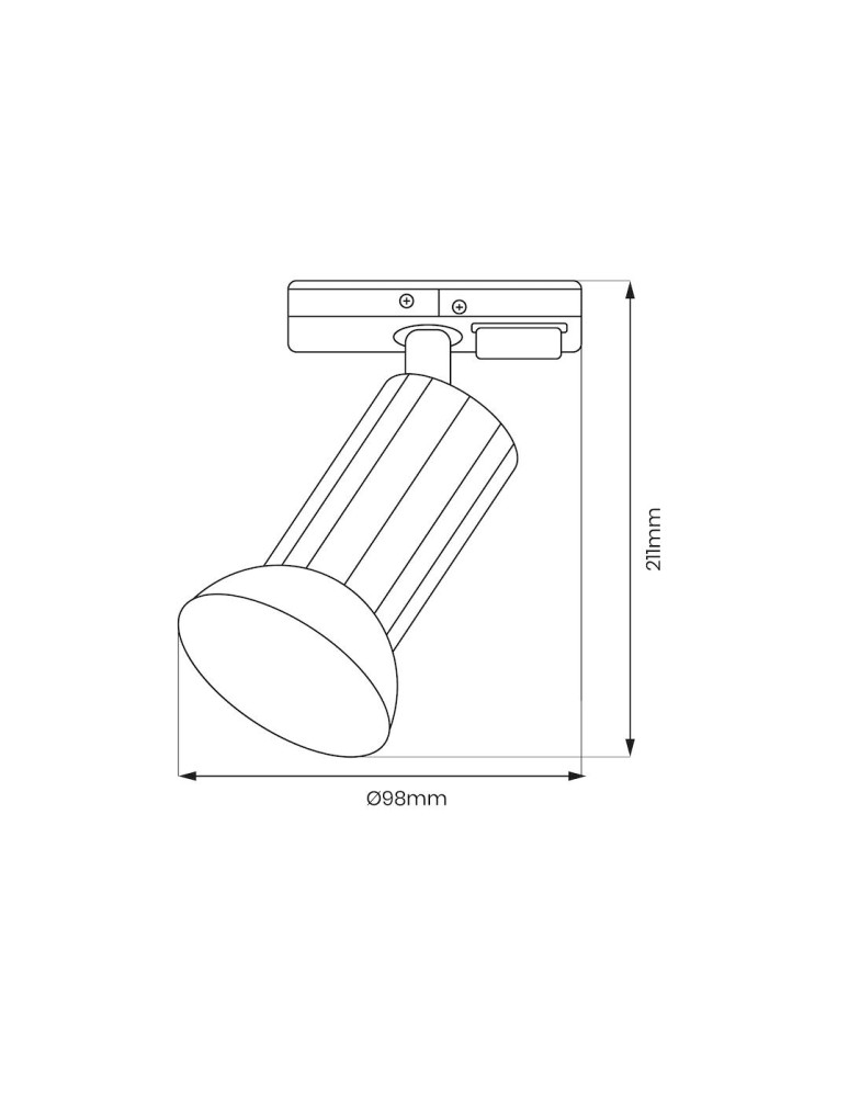 Lamps for 3-phase busbars - Milagro Tulip Track luminaire Black 1xGU10 ML1205 - product kolory-swiatla.pl 6
