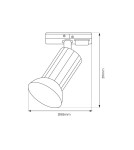 Lamps for 3-phase busbars - Milagro Tulip Track luminaire White 1xGU10 ML1206 - product 6