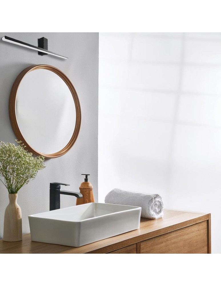 Wall lamps over the mirror - Milagro Wall lamp Artemis Black 13,8W LED 60cm 4000K IP44 ML1019 - product kolory-swiatla.pl 4