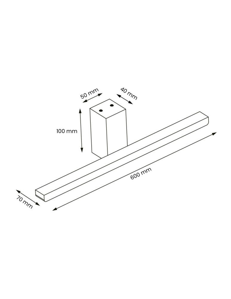 Wall lamps over the mirror - Milagro Wall lamp Artemis White 13.8W LED 60cm 4000K IP44 ML1020 - product kolory-swiatla.pl 5