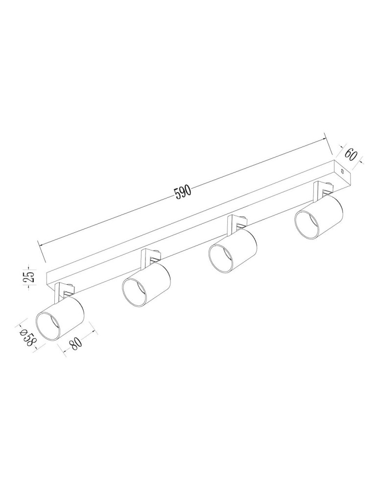 Spotlight ceiling lamps - Milagro Luminaire Volf Spot Gold 4xGU10 ML1297 - product kolory-swiatla.pl 5