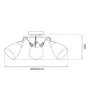 Classic ceiling lamps - Milagro PIREUS 3xE27 ceiling lamp ML1275 - product 5