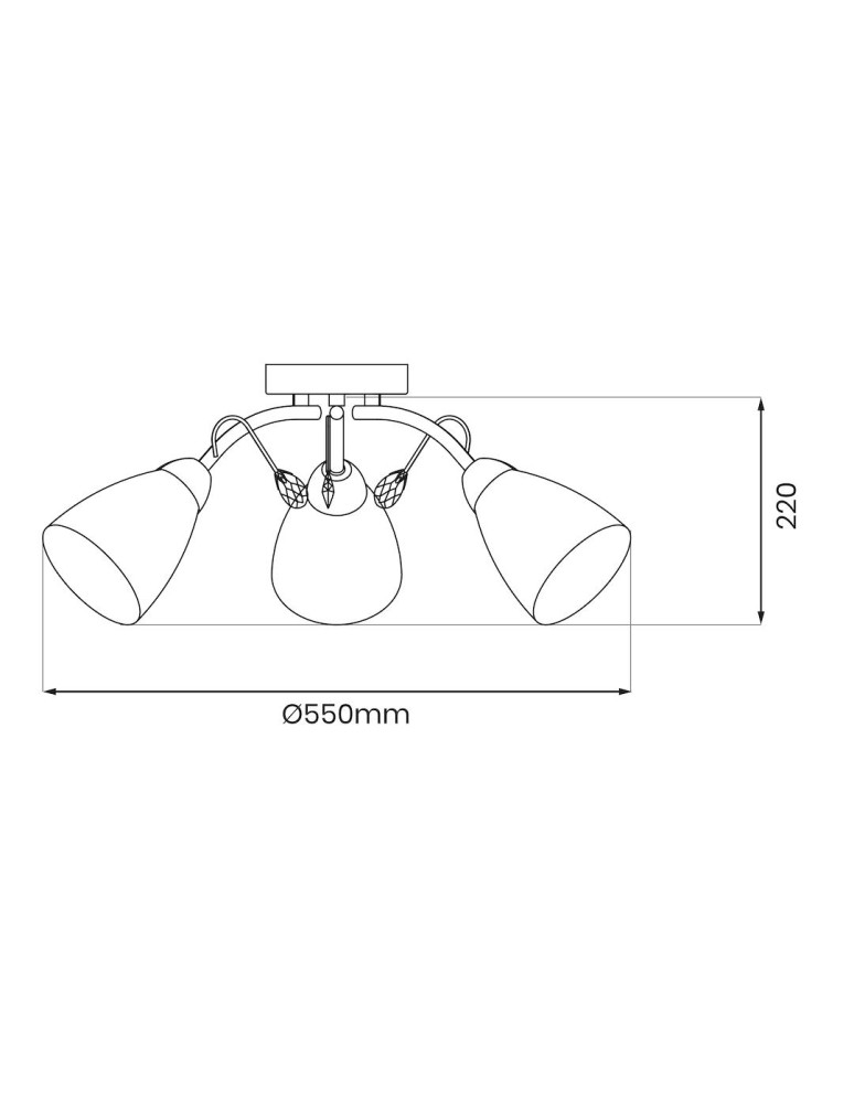Classic ceiling lamps - Milagro PIREUS 3xE27 ceiling lamp ML1275 - product kolory-swiatla.pl 5