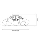 Classic ceiling lamps - Milagro PIREUS 5xE27 ceiling lamp ML1276 - product 5