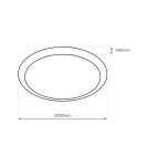 LED Plafonds - Milagro Plafond Fury 1xE27 EKP1301 - product 6