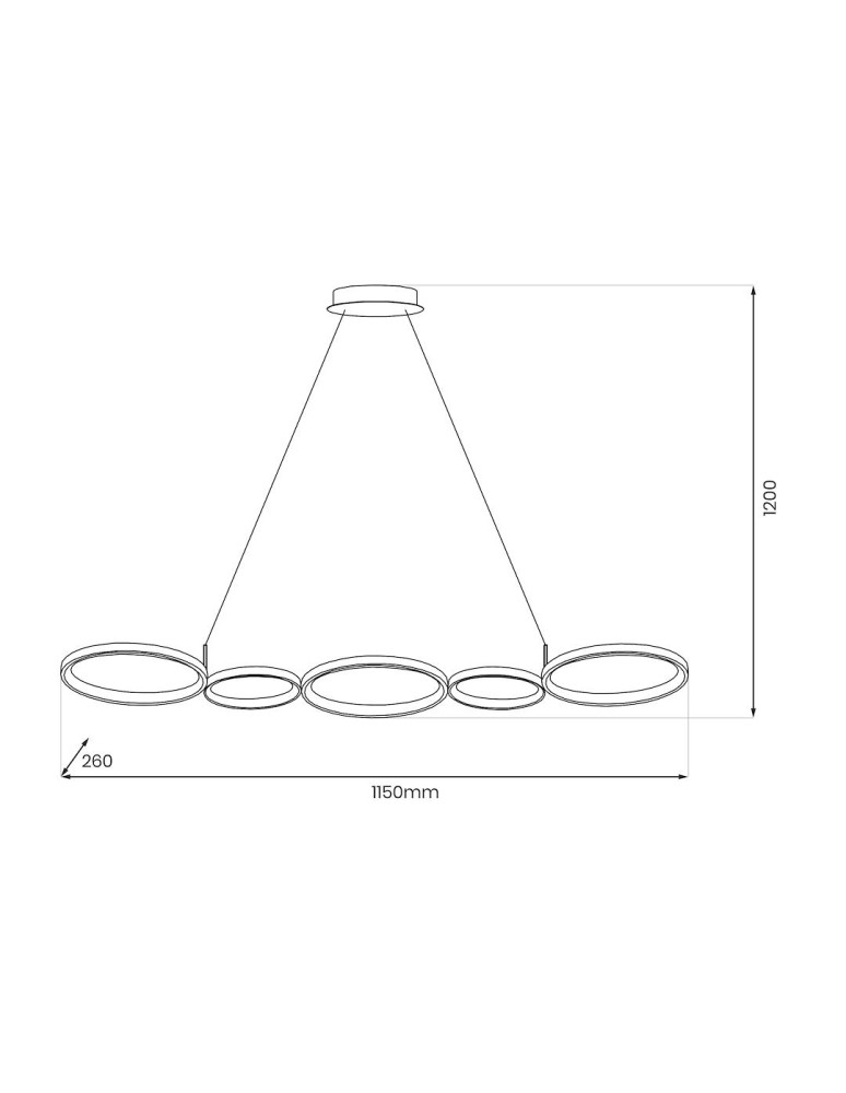 LED pendant lamps - Milagro OLYMPIA BLACK 50W LED pendant lamp ML1175 - product kolory-swiatla.pl 5