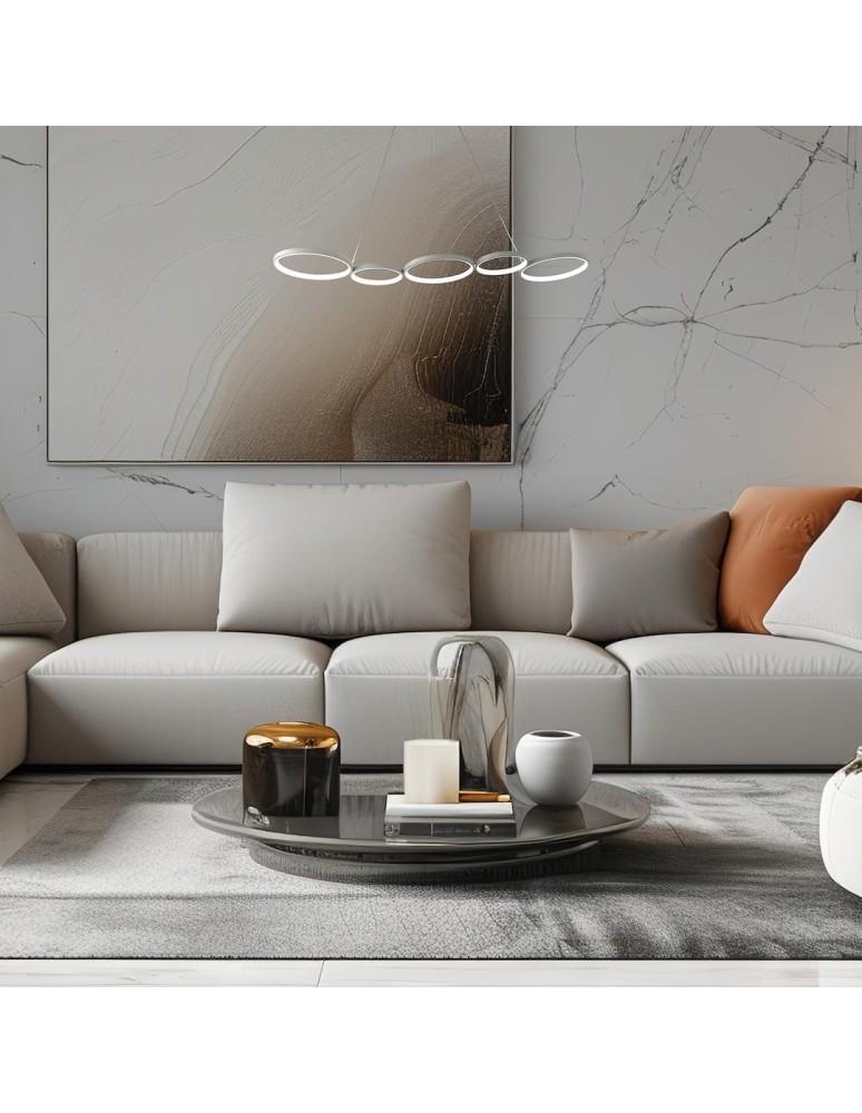 LED pendant lamps - Milagro OLYMPIA WHITE 50W LED pendant lamp ML1176 - product kolory-swiatla.pl 3