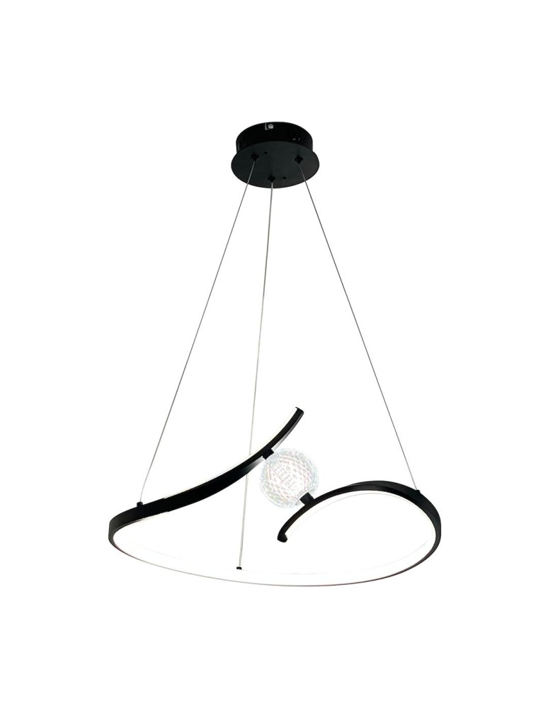LED pendant lamps - Milagro PERLA BLACK 34W LED pendant lamp ML1177 - product kolory-swiatla.pl 1