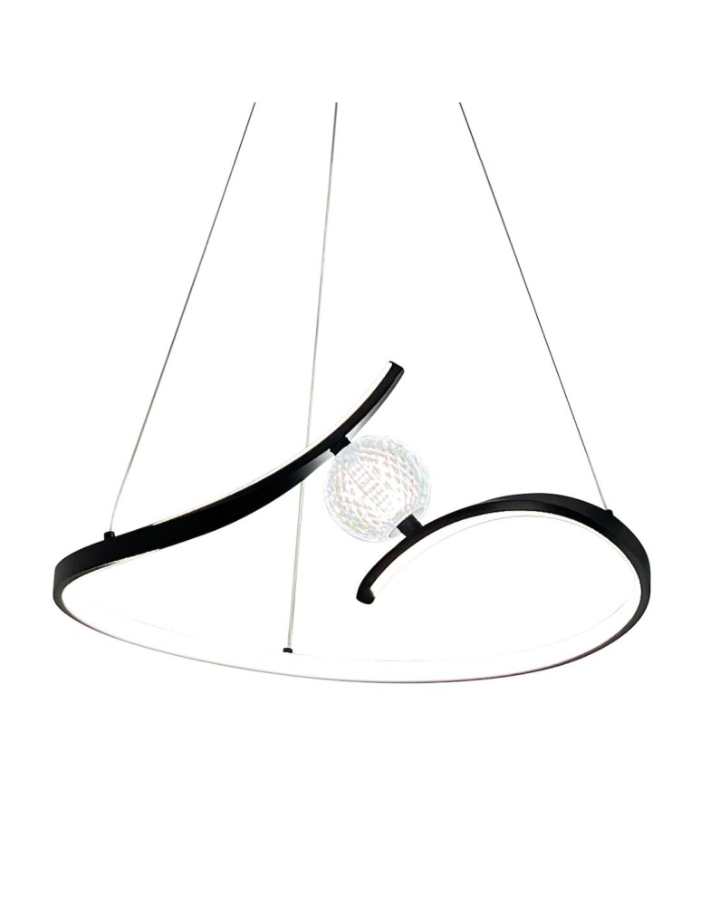 LED pendant lamps - Milagro PERLA BLACK 34W LED pendant lamp ML1177 - product kolory-swiatla.pl 2