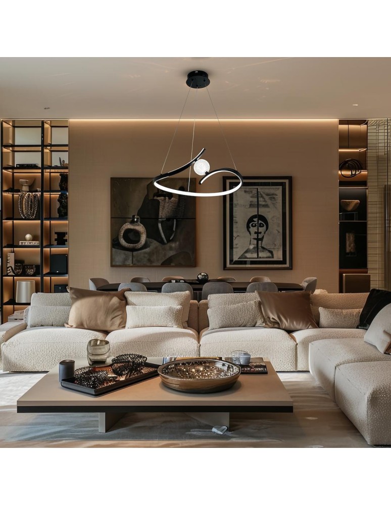 LED pendant lamps - Milagro PERLA BLACK 34W LED pendant lamp ML1177 - product kolory-swiatla.pl 3