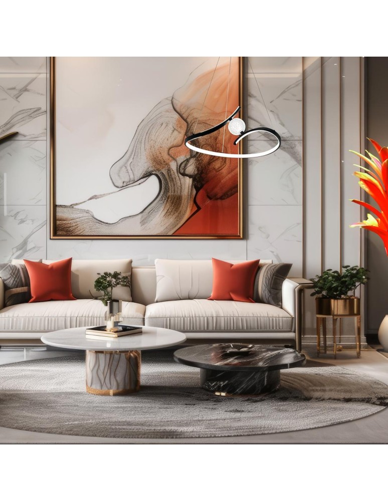 LED pendant lamps - Milagro PERLA BLACK 34W LED pendant lamp ML1177 - product kolory-swiatla.pl 4