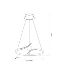 LED pendant lamps - Milagro PERLA BLACK 34W LED pendant lamp ML1177 - product 5