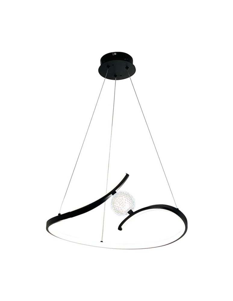 LED pendant lamps - Milagro PERLA BLACK 34W LED pendant lamp ML1177 - product kolory-swiatla.pl 6