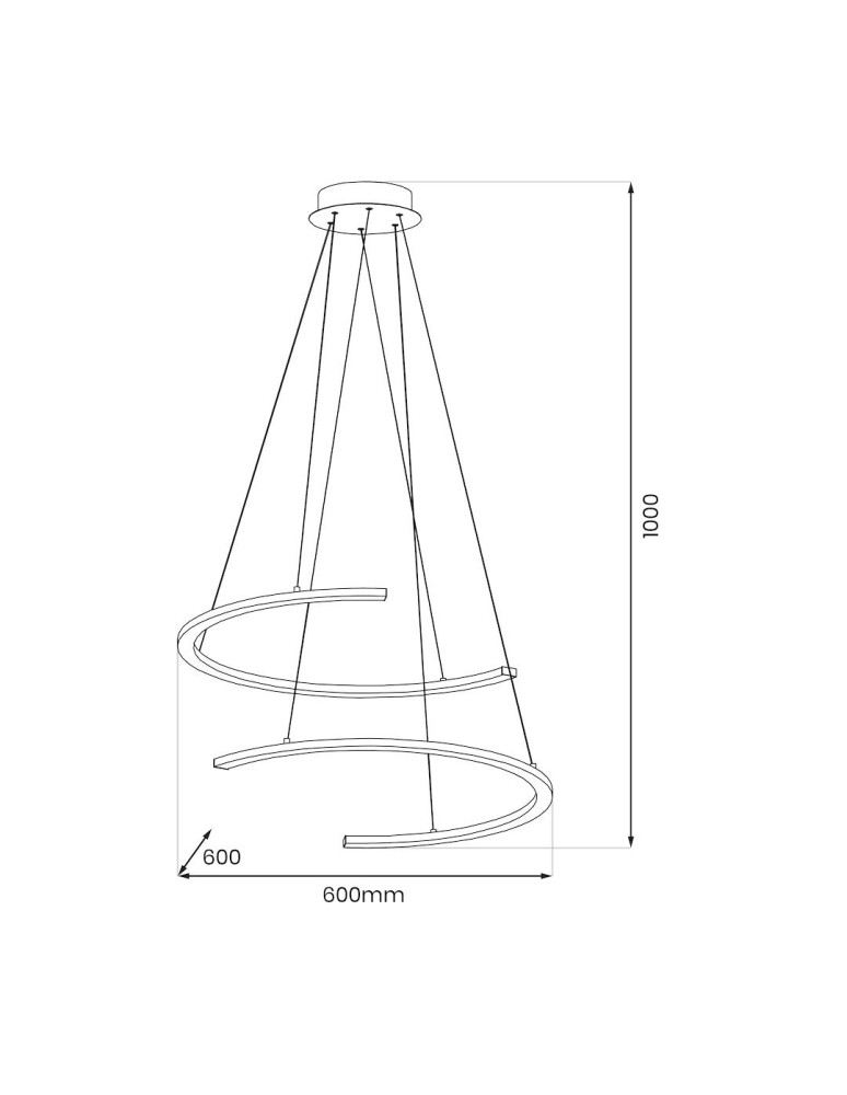 LED pendant lamps - Milagro DOUBLEMOON 30W LED pendant lamp ML1178 - product kolory-swiatla.pl 5