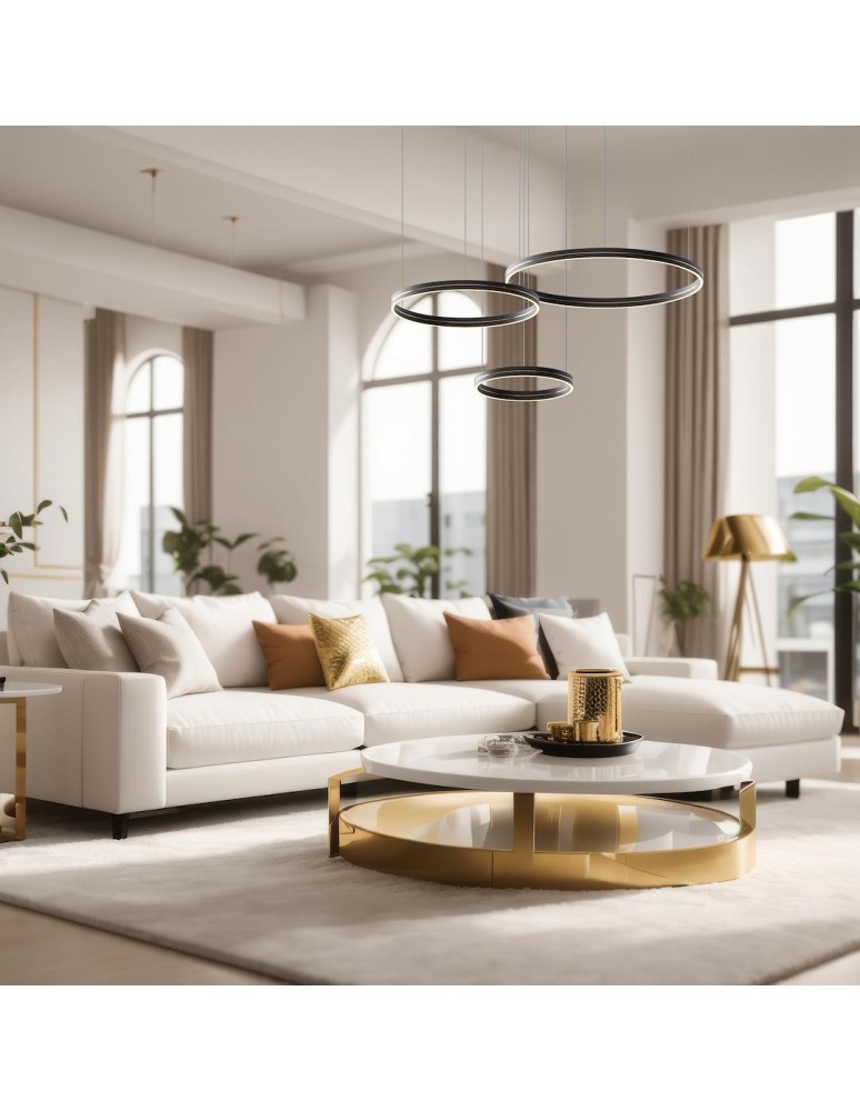 Pendant lamps circles - Milagro GRAVITY 108W LED pendant lamp ML1185 - product kolory-swiatla.pl 3