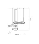 Pendant lamps circles - Milagro GRAVITY 108W LED pendant lamp ML1185 - product 5