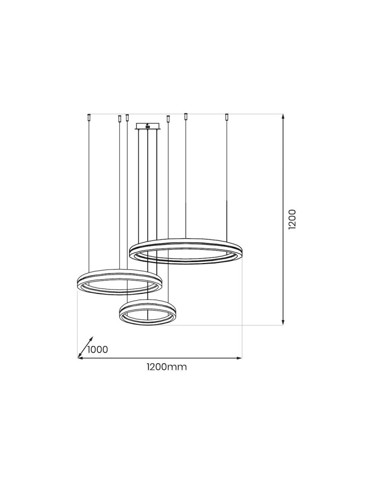 Pendant lamps circles - Milagro GRAVITY 108W LED pendant lamp ML1185 - product kolory-swiatla.pl 5