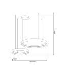 Pendant lamps circles - Milagro ORBITA 72W LED pendant lamp ML1187 - product 5