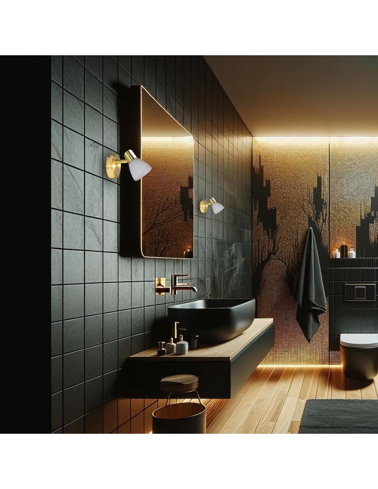 Gold wall lamps - Milagro Wall lamp JOTA 1xE14 ML1060 - product kolory-swiatla.pl 4