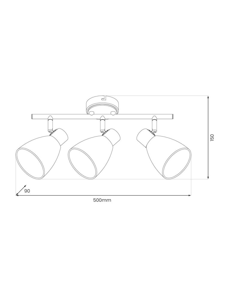 Spotlight ceiling lamps - Milagro JOTA 3xE14 ceiling lamp ML1062 - product kolory-swiatla.pl 5