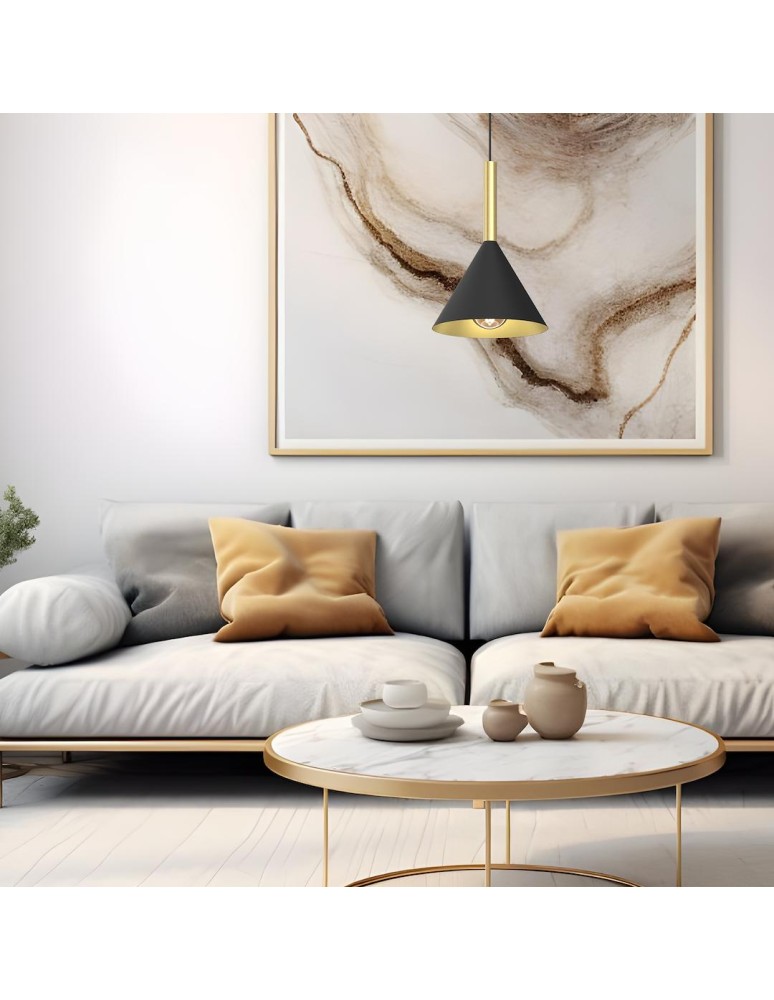 Single pendant lamps - Milagro PERU BLACK 1xE27 pendant lamp MLP0977 - product kolory-swiatla.pl 3