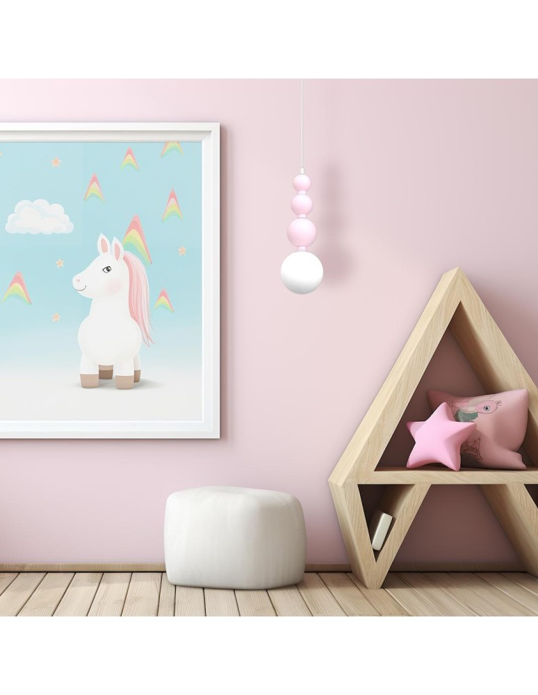 Single pendant lamps - Milagro BOULE Pink 1xG9 pendant lamp MLP1026 - product kolory-swiatla.pl 3