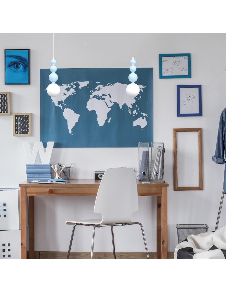 Single pendant lamps - Milagro BOULE Blue 1xG9 pendant lamp MLP1027 - product kolory-swiatla.pl 4