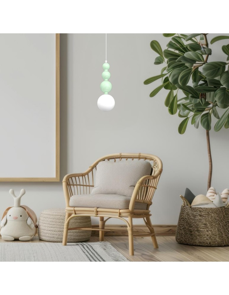 Single pendant lamps - Milagro BOULE Mint 1xG9 pendant lamp MLP1028 - product kolory-swiatla.pl 4