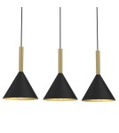 Pendant lamps on a strip - Milagro PERU BLACK 3xE27 pendant lamp MLP0978 - product 2