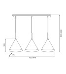 Pendant lamps on a strip - Milagro PERU BLACK 3xE27 pendant lamp MLP0978 - product 5