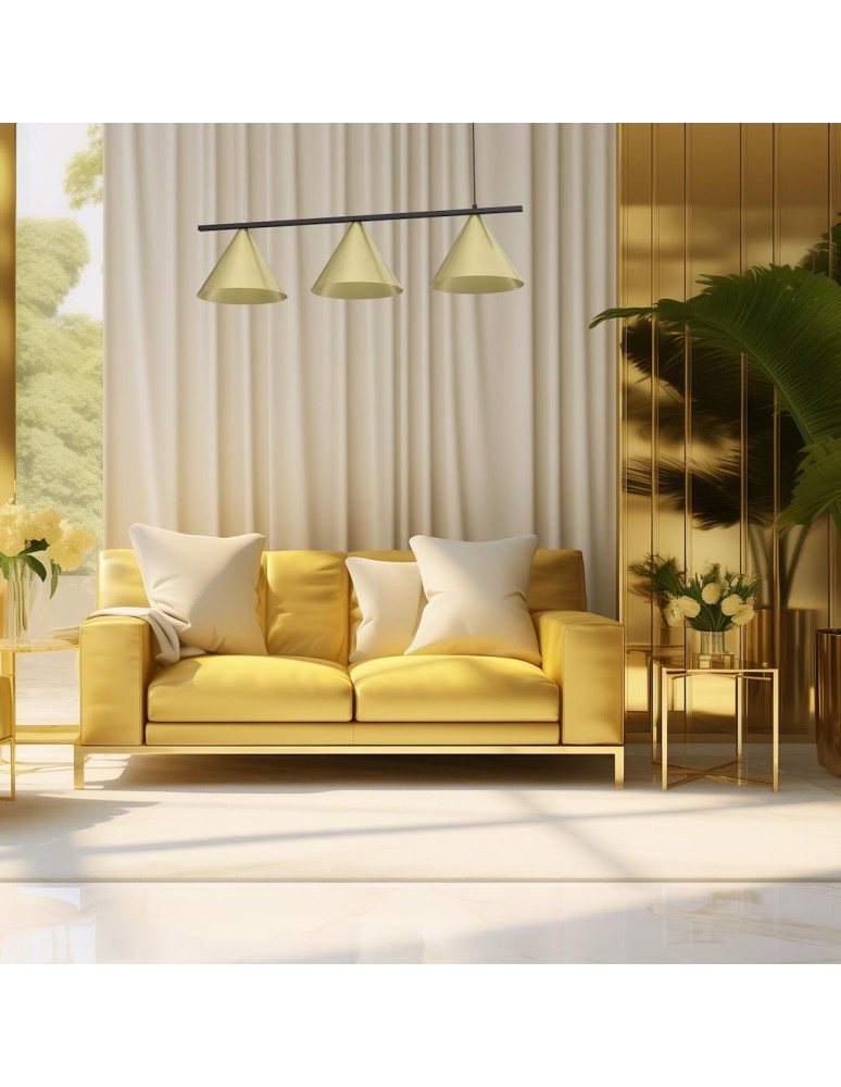 Triple pendant lamps - Milagro CAPITAL pendant lamp Black-GOLD 3XGX53 MLP0937 - product kolory-swiatla.pl 3
