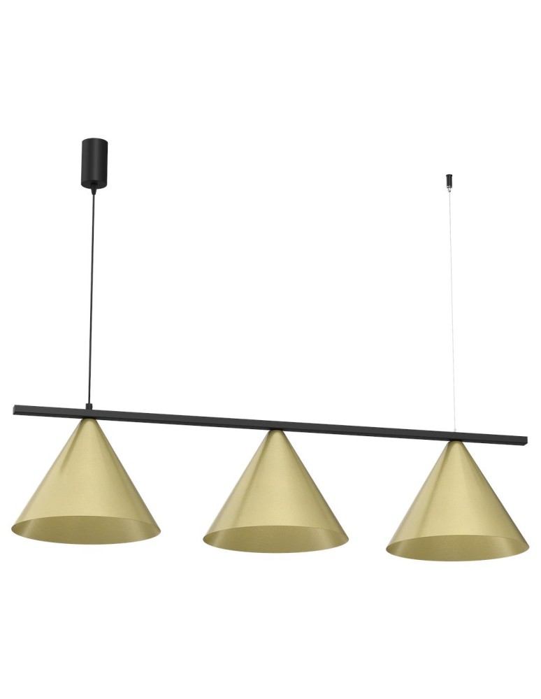 Triple pendant lamps - Milagro CAPITAL pendant lamp Black-GOLD 3XGX53 MLP0937 - product kolory-swiatla.pl 6
