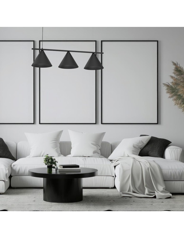 Triple pendant lamps - Milagro CAPITAL Pendant Lamp Black 3XGX53 MLP0938 - product kolory-swiatla.pl 4