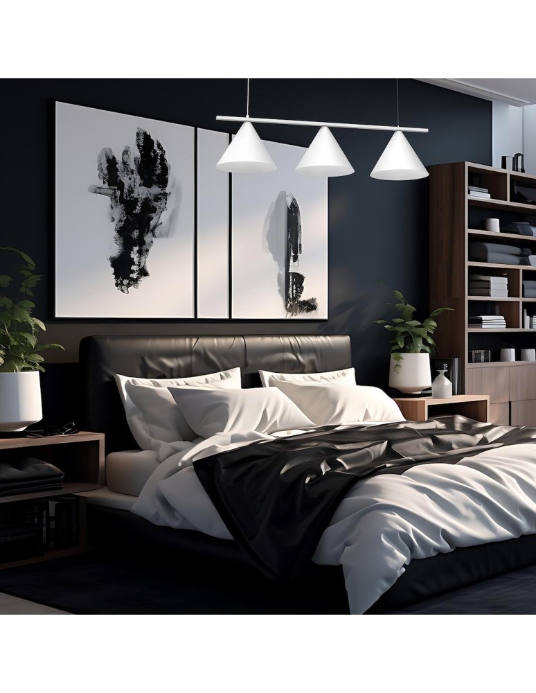 Triple pendant lamps - Milagro CAPITAL pendant lamp WHITE 3XGX52 MLP0939 - product kolory-swiatla.pl 4