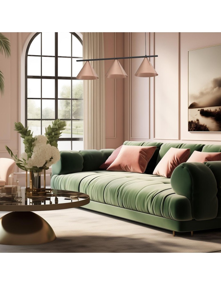 Triple pendant lamps - Milagro CAPITAL Pendant Lamp Black-Copper 3XGX53 MLP0940 - product kolory-swiatla.pl 3