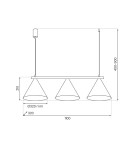 Triple pendant lamps - Milagro CAPITAL Pendant Lamp Black-Copper 3XGX53 MLP0940 - product 5