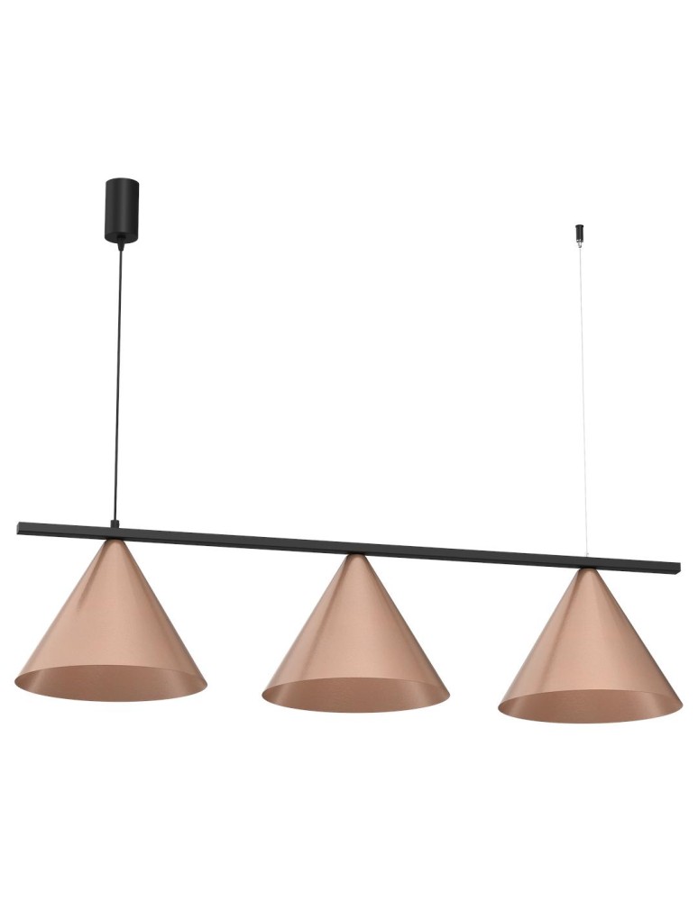 Triple pendant lamps - Milagro CAPITAL Pendant Lamp Black-Copper 3XGX53 MLP0940 - product kolory-swiatla.pl 6