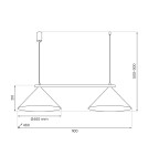 Double pendant lamps - Milagro CAPITAL Pendant Lamp Black 2XGX53 MLP0942 - product 5