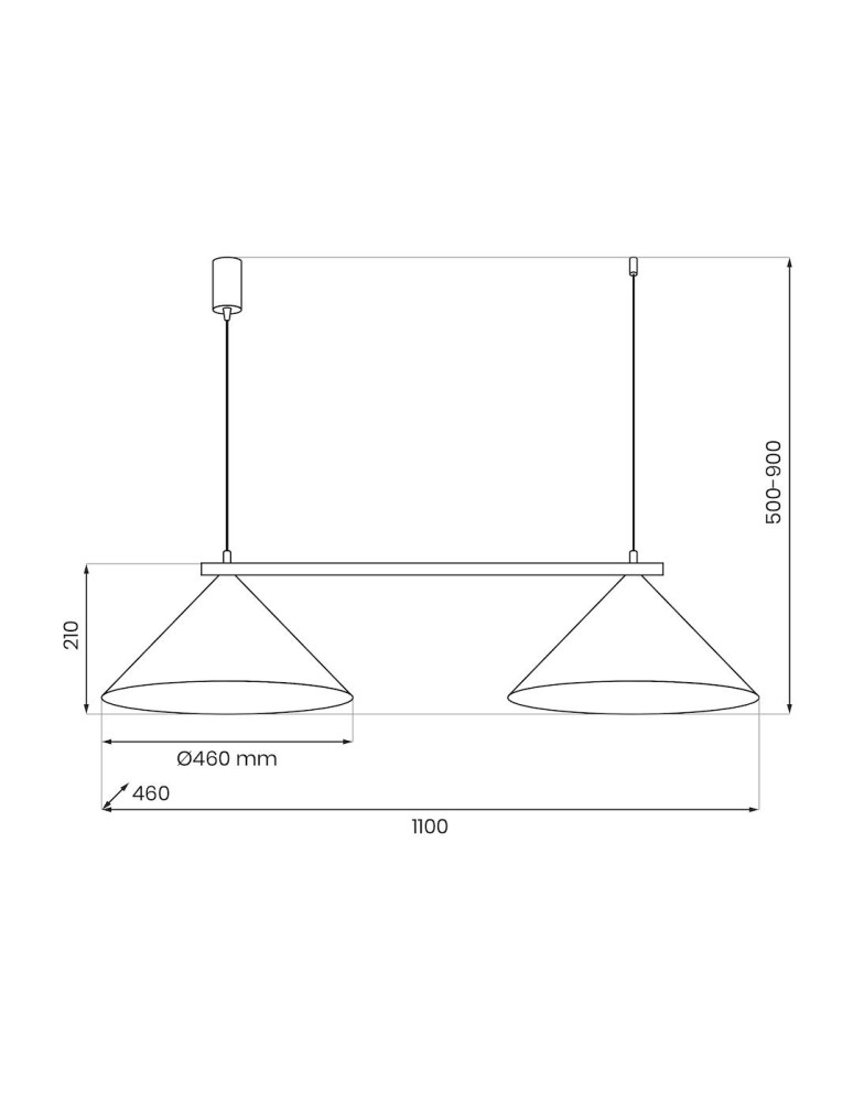 Double pendant lamps - Milagro CAPITAL Pendant Lamp Black 2XGX53 MLP0942 - product kolory-swiatla.pl 5