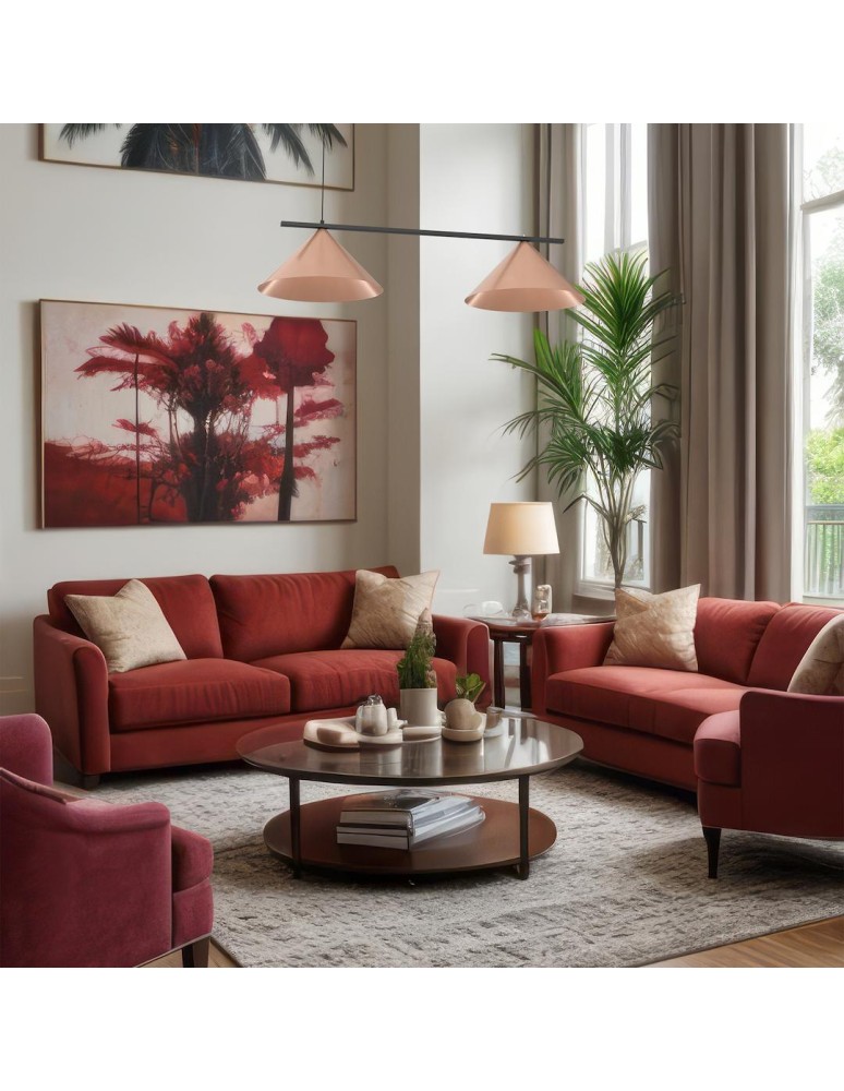 Double pendant lamps - Milagro CAPITAL Pendant Lamp Black-Copper 2XGX53 MLP0944 - product kolory-swiatla.pl 4