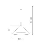 Single pendant lamps - Milagro CAPITAL pendant lamp WHITE 1XGX53 MLP0947 - product 5