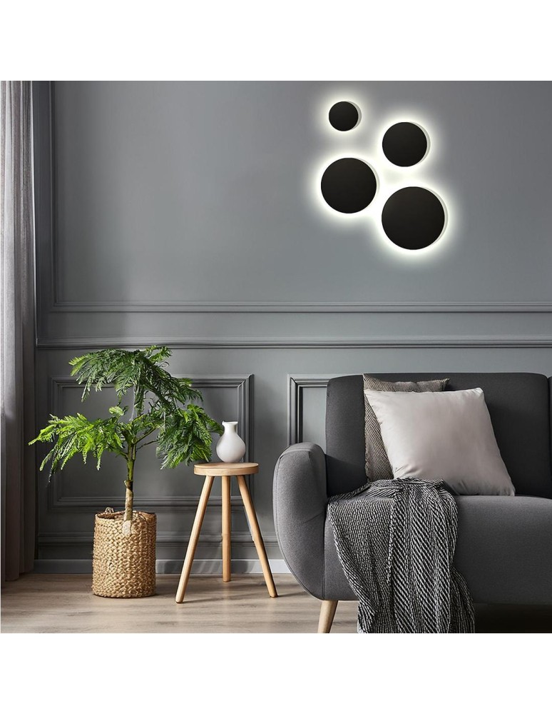 LED wall lamps - Milagro Disk wall lamp 9W 3CCT IP65 Black ML1285 - product kolory-swiatla.pl 6
