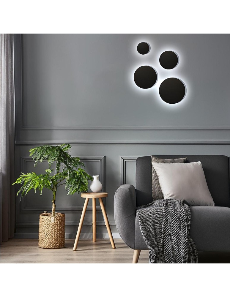 LED wall lamps - Milagro Disk wall lamp 9W 3CCT IP65 Black ML1285 - product kolory-swiatla.pl 7