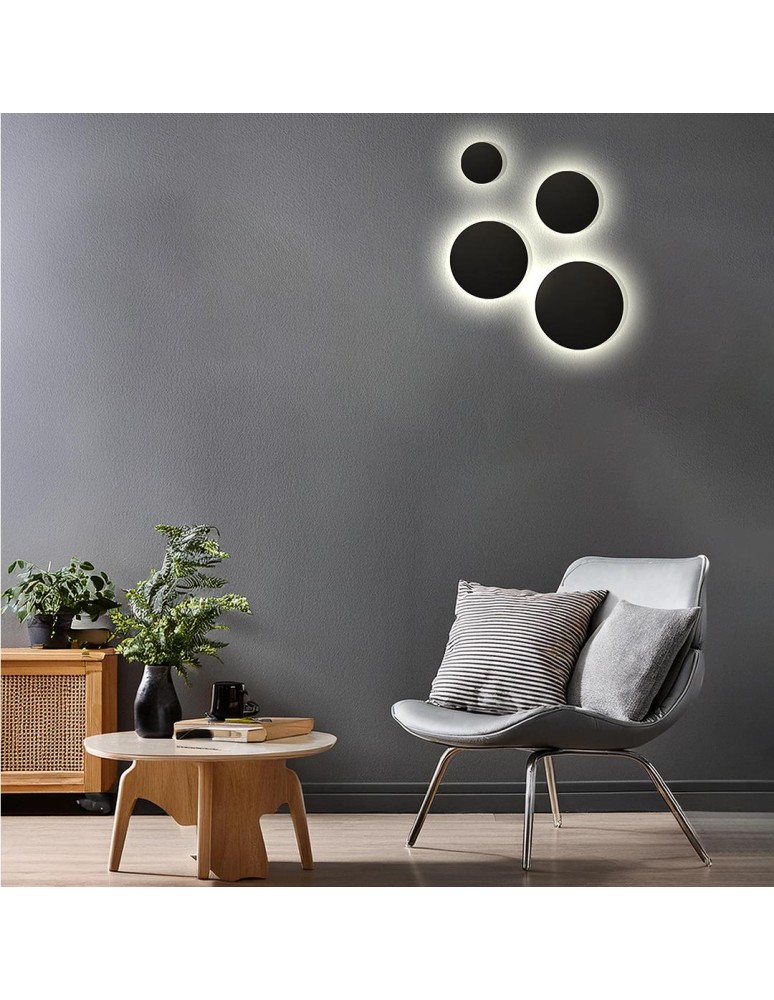 LED wall lamps - Milagro Disk wall lamp 12W 3CCT IP65 Black ML1286 - product kolory-swiatla.pl 6
